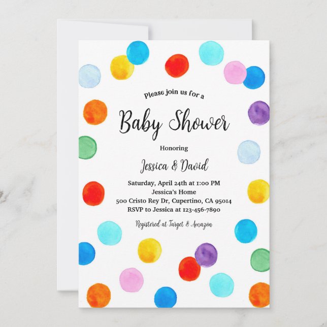 Invitation Baby Shower Mixte (Devant)