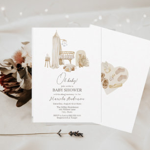 Invitation Baby shower mobile moderne Boho Nursery