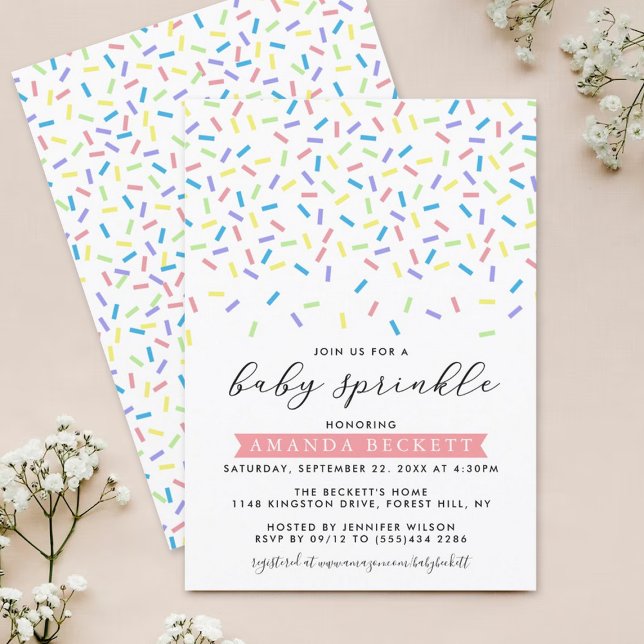 Invitation Baby shower Moder Sprinkl (Créateur téléchargé)