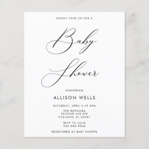 Invitation Baby shower moderne