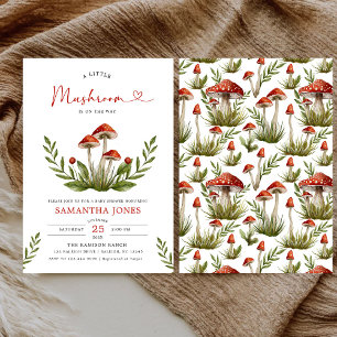 Invitation Baby shower moderne Arch Little Mushroom