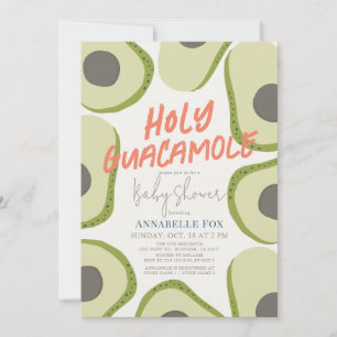 Invitation Baby shower moderne Avocado de Saint-Guacamole
