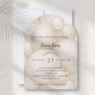 Invitation Baby shower moderne Boho Balloons