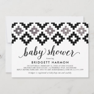 Invitation Baby shower moderne de couverture sud-ouest