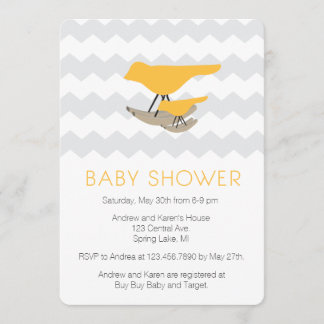 Invitation Baby shower moderne du milieu du siècle