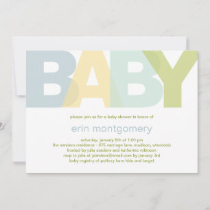 Invitation Baby shower moderne - Garçon