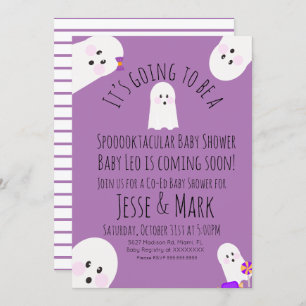 Invitation Baby shower moderne Ghost Ghoul