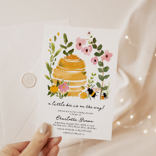 Invitation Baby shower moderne Little Bee