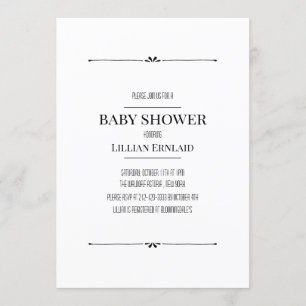 Invitation baby shower moderne mignon et neutre entre les sex