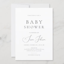 Baby shower moderne minimal propre et classique