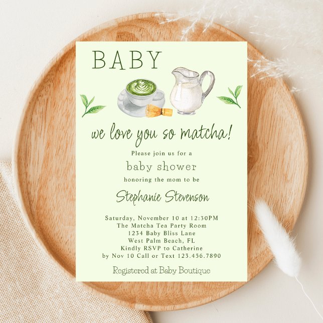 Invitation Baby Shower Moderne Nous Vous Aimons Tellement Mat (Créateur téléchargé)