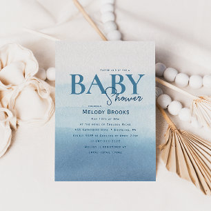 Invitation Baby shower moderne Ocean Watercolor