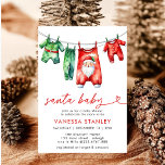 Invitation Baby shower moderne Red Winter Christmas Père Noël<br><div class="desc">Préparez la scène pour une fête festive avec notre Invitation de Baby shower Père Noël Red Winter Modern. Ce design est composé d'un joyeux Père Noël et d'un arrière - plan rouge audacieux, agrémenté d'élégants flocons de neige et de verdure hivernale, créant un parfait mélange de style moderne et de...</div>
