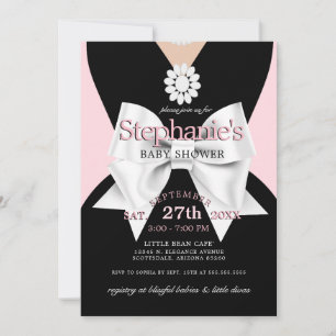 Invitation Baby shower moderne tendance Glam rose Tiffany