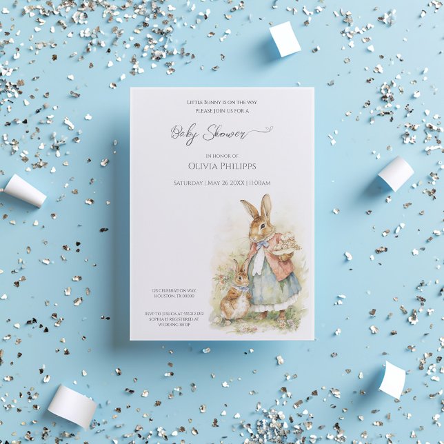 Invitation Baby shower mommy Bunnies (Créateur téléchargé)