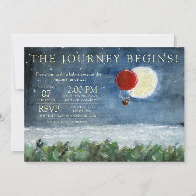 Invitation Baby shower Moon Eclipse (Devant)