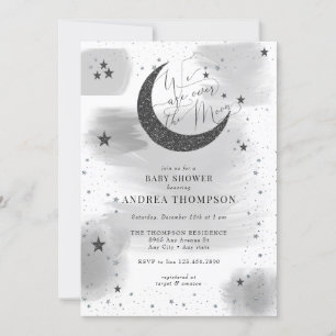 Invitation Baby shower Moon Stars