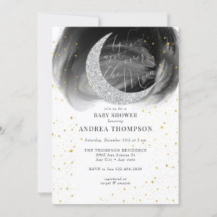 Invitation Baby shower Moon Stars