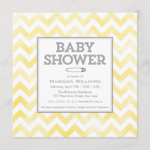 Invitation Baby shower motif Chevron