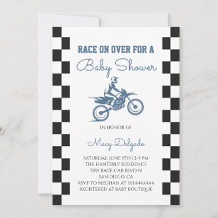 Invitation Baby Shower Moto Cross