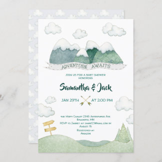 Invitation Baby shower Mountain Adventures