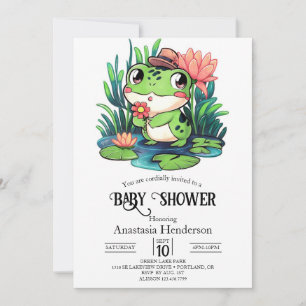 Invitation Baby shower mystique de grenouille
