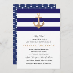 Invitation Baby shower Nautique