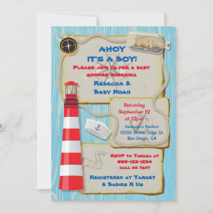 Invitation Baby shower nautique