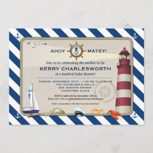 Invitation Baby shower nautique