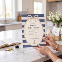 Baby Shower Nautique avec Corde et Ancre