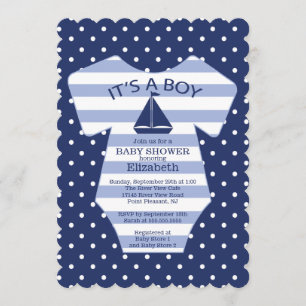 Invitation Baby shower Nautique Cute