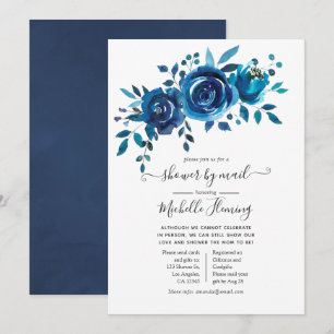 Invitation Baby Shower Navy et Blanc par la Poste