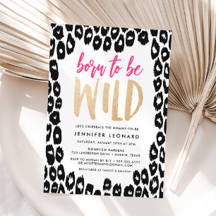 Invitation Baby Shower « Nés pour être sauvages »