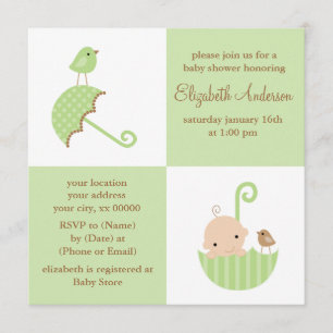 Invitation Baby shower neutre