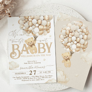 Invitation Baby shower neutre de l'ours
