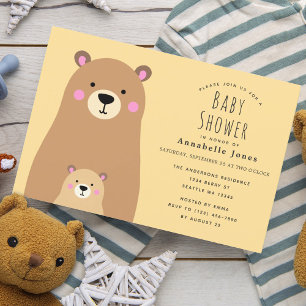 Invitation Baby shower neutre entre les sexes chez mignonne m