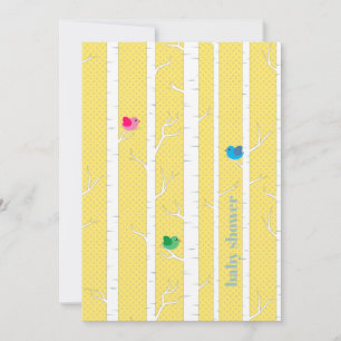 Invitation Baby shower neutre entre les sexes dans la forêt d