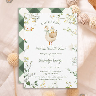Invitation Baby shower neutre entre les sexes de Little Goose
