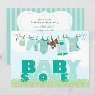 Invitation Baby shower neutre pour bébé
