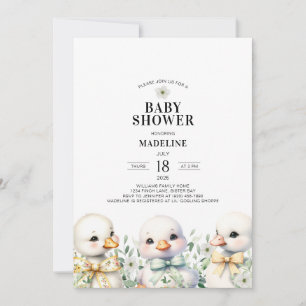 Invitation Baby shower neutre pour les oies