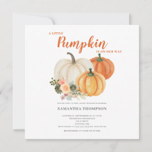 Invitation Baby shower neutre pour les petits Citrouilles