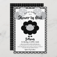 Baby shower noir blanc par Mail Lamb Chic Moderne