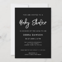 Baby shower noir contemporain