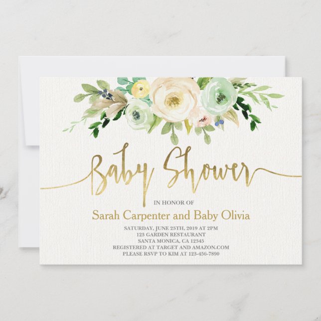 Invitation Baby shower non sexiste (Devant)