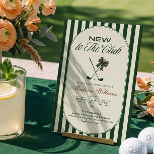 Invitation Baby shower "NOUVEAU AU CLUB" de golf