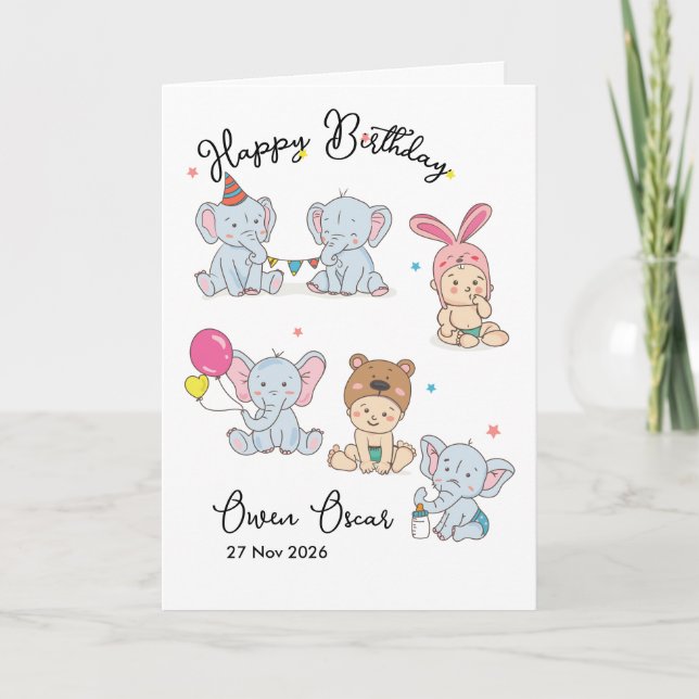 Invitation Baby Shower Nouveau-Né Garçon (Devant)
