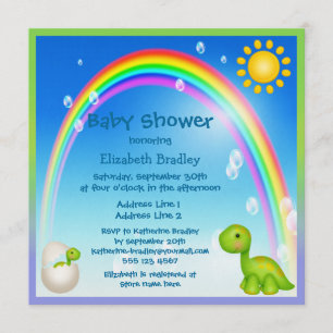 Invitation Baby shower nouvellement haché d'arc-en-ciel de