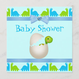 Invitation Baby shower nouvellement haché mignon de dinosaure