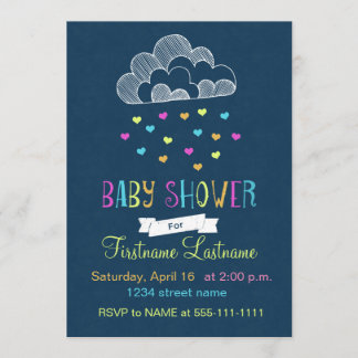 Invitation Baby shower Nuage d'amour