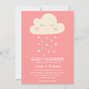 Invitation Baby shower nuage pluvieux